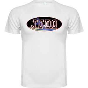 T-SHIRT MAILLOT DE SPORT T-shirt JUDO action combat - JUDO - Homme - Blanc - Manches courtes - Respirant