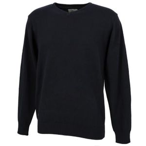 PULL Pull en coton Remy navy - RMS 26 - Col V - Homme