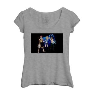 T-SHIRT T-shirt Femme Col Echancré Gris Fairy Tail Natsu G