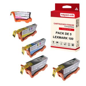 4 Cartouches D'encre Compatible Lexmark S305 S405 505 - Cyan - Marque MSI - Neuf
