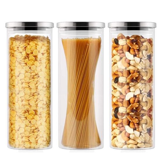 Lot de 1 Bocaux de conservation 2000ML, avec Ccouvercle en acier