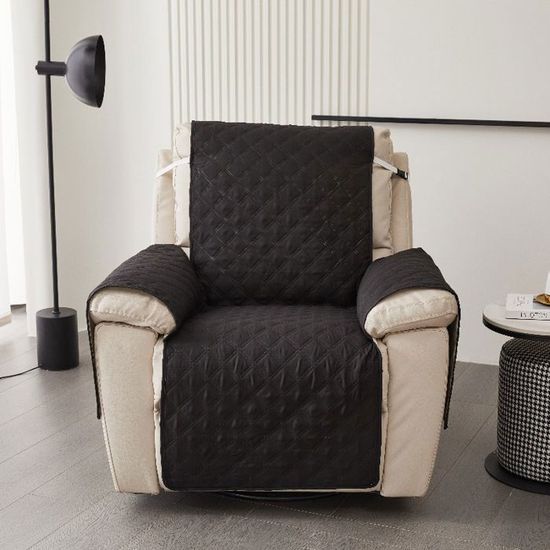 Housse De Protection Pour Fauteuil Inclinable - Réversible Camel/beige - Résistante à L'eau - Avec Sangles - 71 Cm
