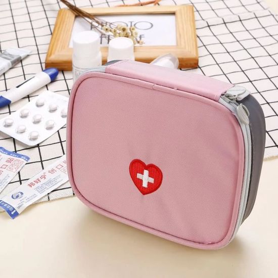 Lot De 2 Mini Trousse De Premiers Secours Vide – Sac Pharmacie Voyage Étanché Oxford, Portable Maison École Rando