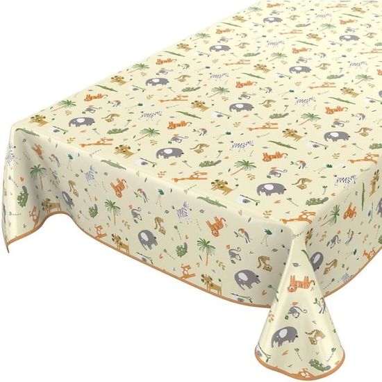 Nappe En Toile Cirée Ronde Romanstile - Aspect Lin, Imperméable, Lavable, Diamètre 140 Cm, Anthracite