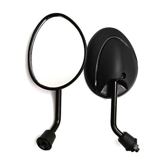 Rétroviseurs Moto DREAMIZER Noir - Paire Avec Vis M8 M10, Réglables Pour Street Bike, Cruiser, Sport Bike Et ATV