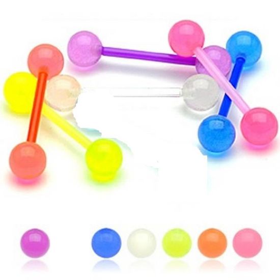 Lot De 6 Piercings Arcade Titane - Barre 8mm X 1.2mm - Pour Sourcil, Cartilage, Tragus - Anti-allergique