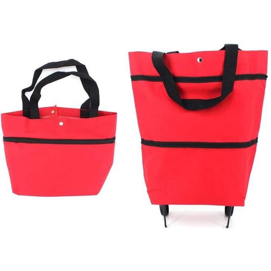 Sacs De Courses, Sac De Remplacement Panier Pliante Panier Portable, Portable étanche 40L Oxford Toile Panier Backup Sauvegarde Sacs De Chariot, Sac De Rechange Réutilisable, 32 * 20 * 56cm(Brune