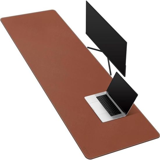 Sous-main Bureau Gaming 80x30 Cm - Antidérapant, Protection Bureau, Design Marbré Rose - Pour Maison/Bureau