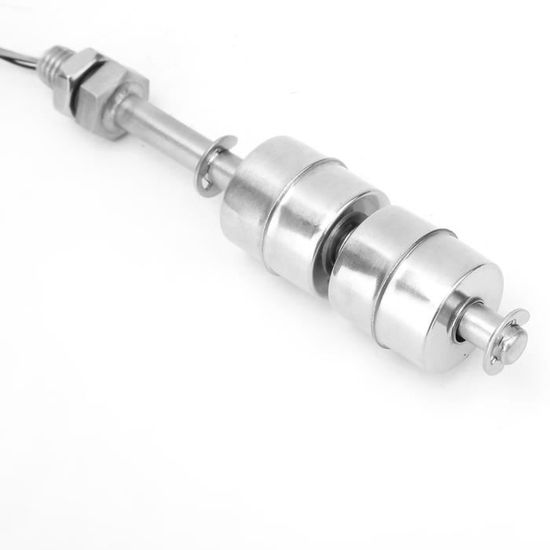 Interrupteur à Flotteur Vertical En Inox - Capteur De Niveau D'eau Pour Réservoir, Cuve, Pompe (45mm)