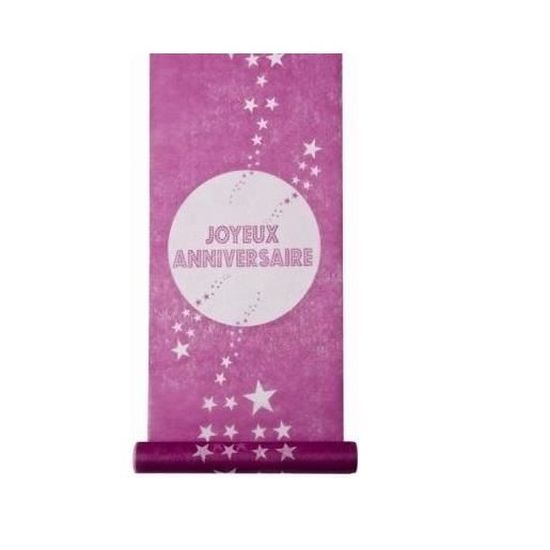 Chemin De Table Anniversaire Etoile Fuchsia X1 Ref 868fu Achat Vente Chemin De Table Jetable Chemin De Table Anniversair Cdiscount