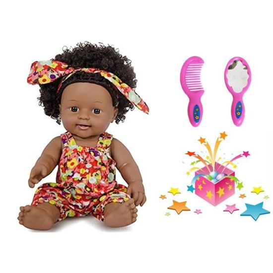 Poupée bébé fille africaine Miniland - 21 cm