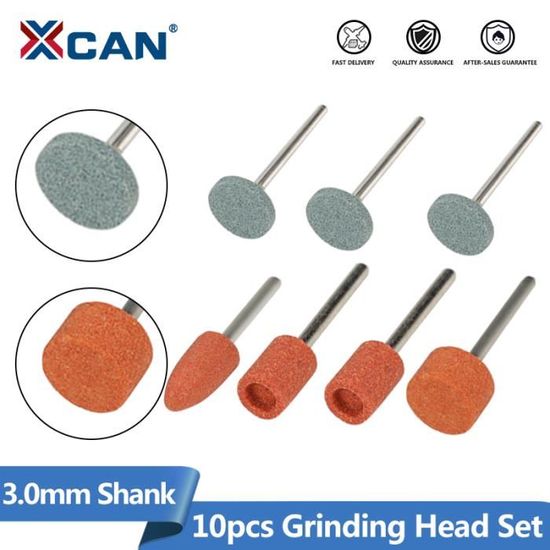 Lot De 8 Meules Cylindriques Pour Perceuse/outil Rotatif - Tige Hexagonale 1/4 Pouce, Diamètre 20 Mm, Alumine - Pour Meulage, Polissage, Affûtage - 2