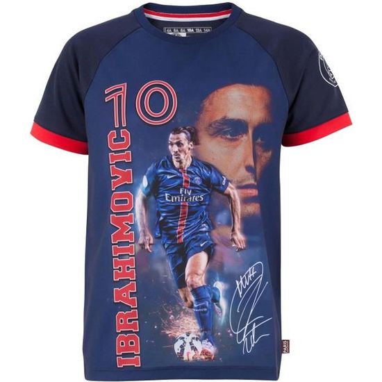 PSG T-Shirt Lil'Thugs - Zlatan Ibrahimovic - N°10 - Collection Officielle Paris Saint Germain - Football Club Ligue 1 - Taille Adulte Homme S