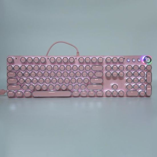 Clavier mécanique Cute Girl Heart Pink 104 touches clavier de jeu