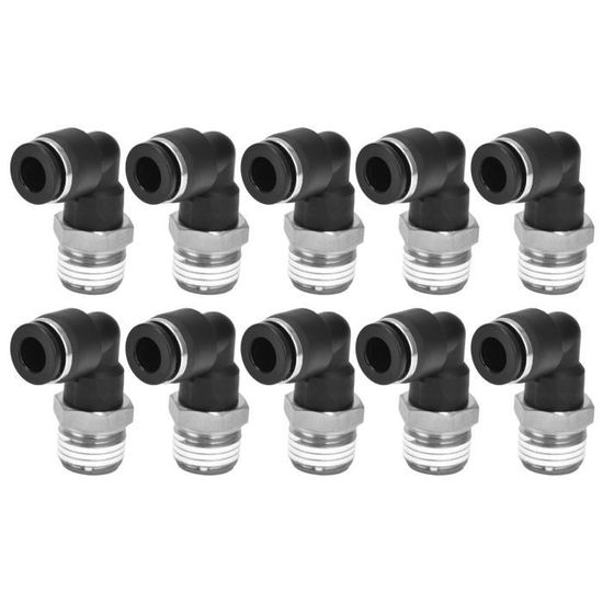 Lot De 2 Raccords Pneumatiques 90° 8mm PV8 - Neuf, Générique, Pour Atelier Ou Bricolage
