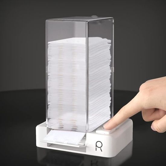 Distributeur Automatique De Coton-Tiges - Sans Contact - Rechargeable USB-C - Anti-Poussière - Voyage