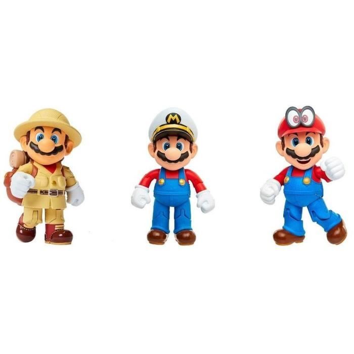 Pack de 3 Figurines JAKKS PACIFIC Super Mario Bros : Mario 10 cm Neuf - vue 2