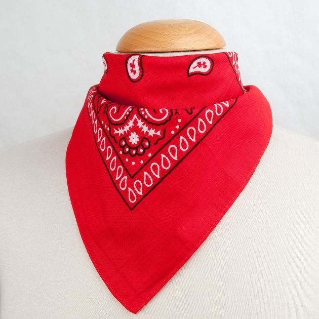 Foulard bandana rouge