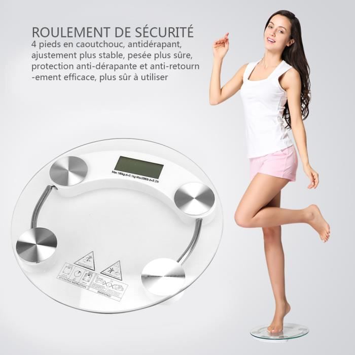 Pèse Personnes Électronique Rond Balance Numérique