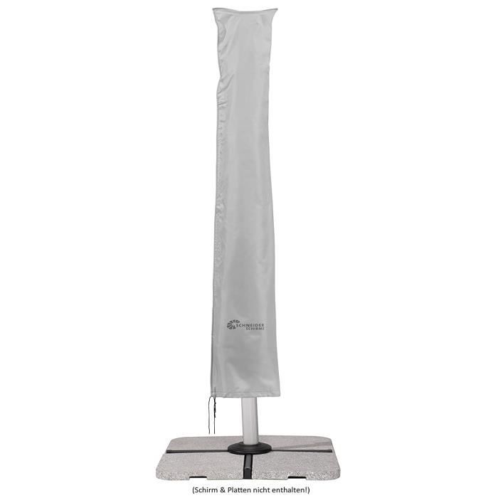 Housses pour parasols de jardin Schneider housse de protection pour parasols excentrés, gris argenté, jusqu'à 400 cm Ø & 51647