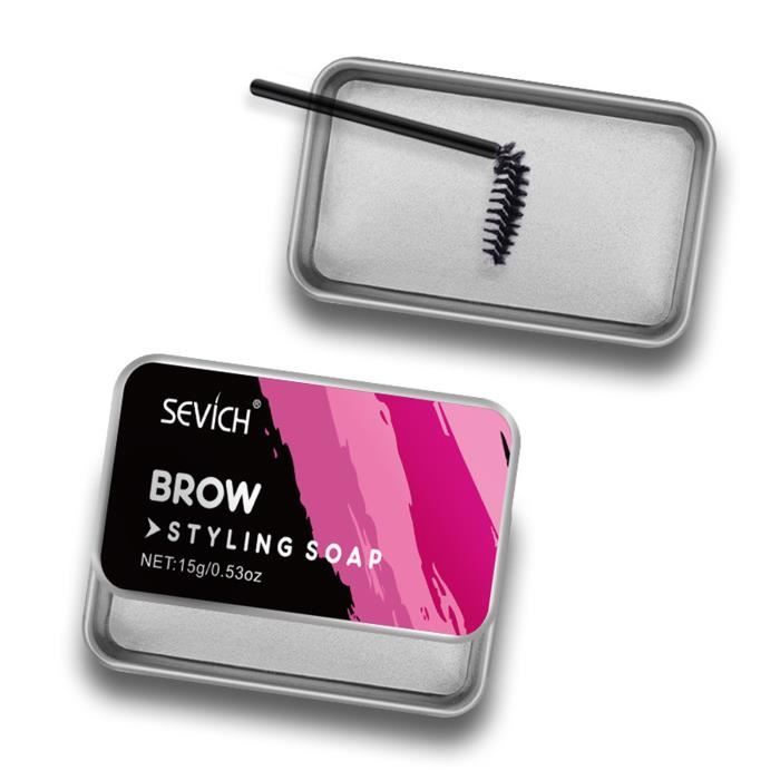 Cire à sourcils de style naturel, type de savon transparent incolore, crème à sourcils 15g _cdt10573