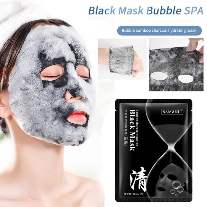 Detox Oxygen Bubble Sheet Mask hydratant noir visage blanchissant soins du visage LWL90820083_Nfanniake