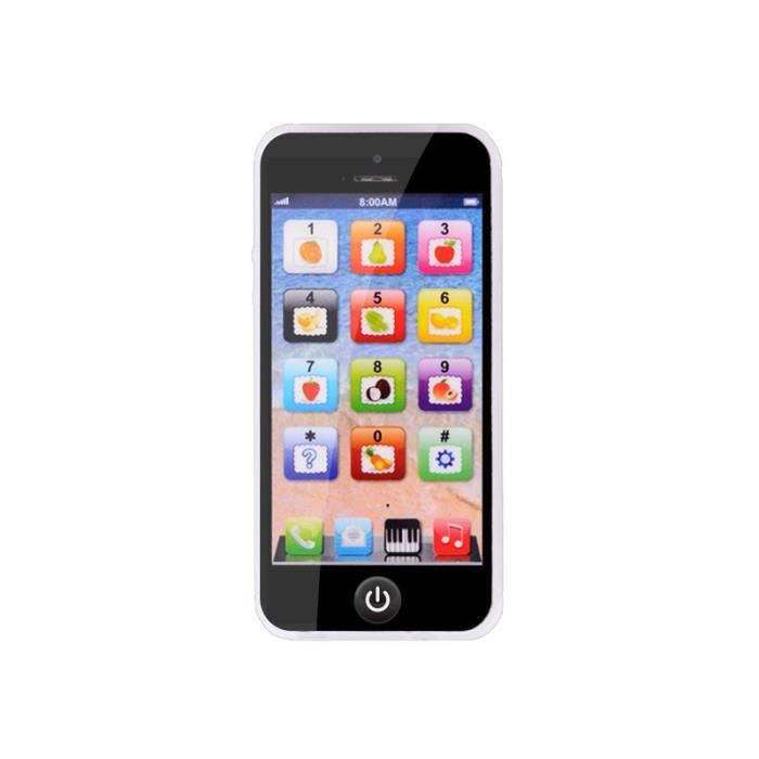 Téléphone Jouet enfant ,Tactile jouet éducatif pour enfants - Noir