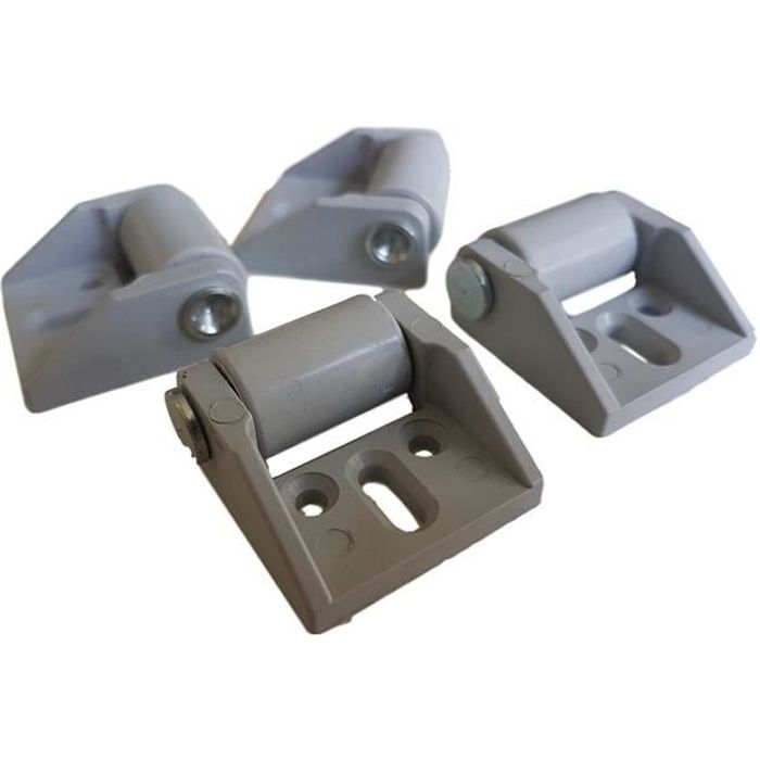 Lot de 4 Mini-Roulettes en Caoutchouc 16 mm avec Axe en Plastique et Plaque Métallique pour Meubles Appareils Électro-Ménagers et