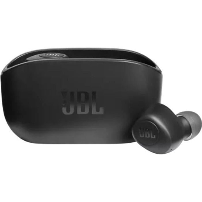 ÉCOUTEURS BLUETOOTH NOIR JBL WAVE 100 SANS FIL KIT MAIN LIBRE OREILLETTES BLUETTOTH INTRA-AURICULAIRE V5.0 HAUTE QUALITÉ AUDIO.