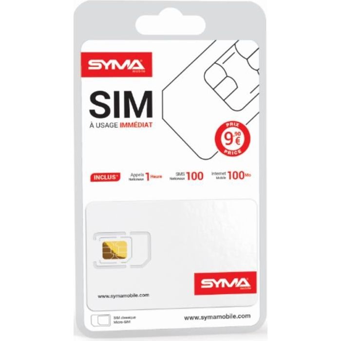 CARTE SIM SYMA MOBILE