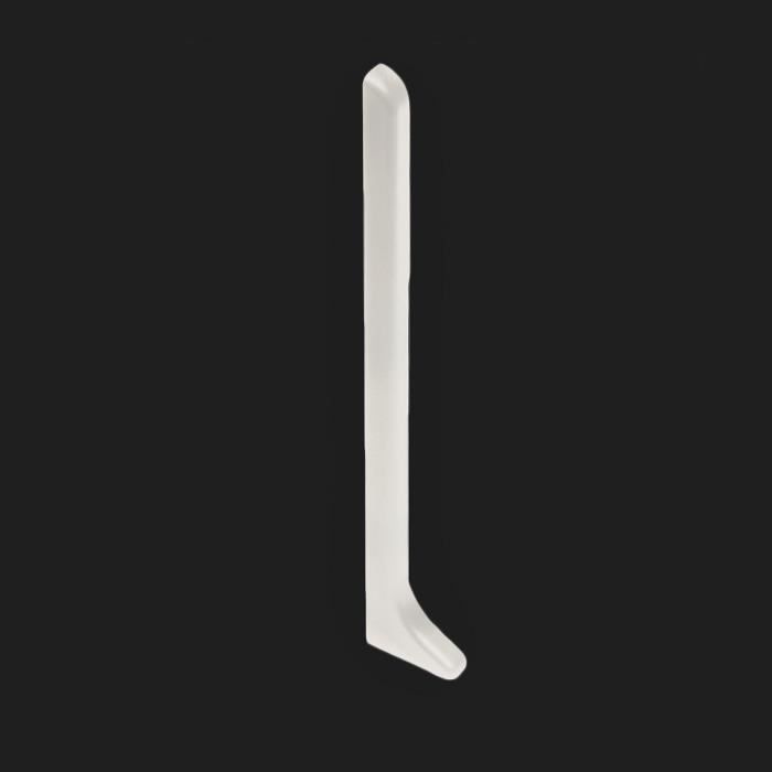 1 pc PCV gauche fermeture pour plinthe 80mm, couleur argent