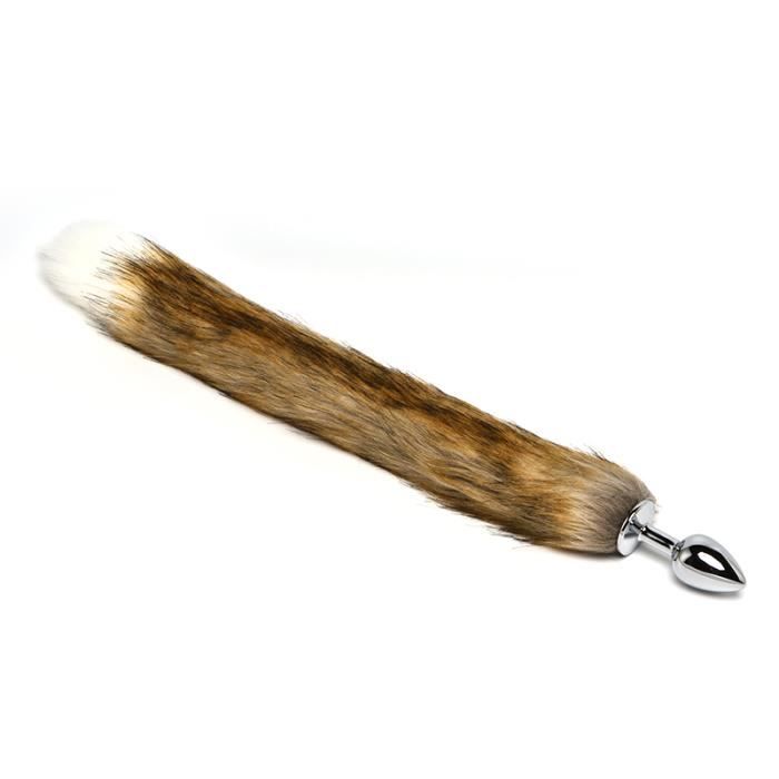 Faux renard queue métal Plug Anal petite taille godemichet Anal Prostate masseur BDSM flirtant A - Modèle: Brown White - PTGSA08885