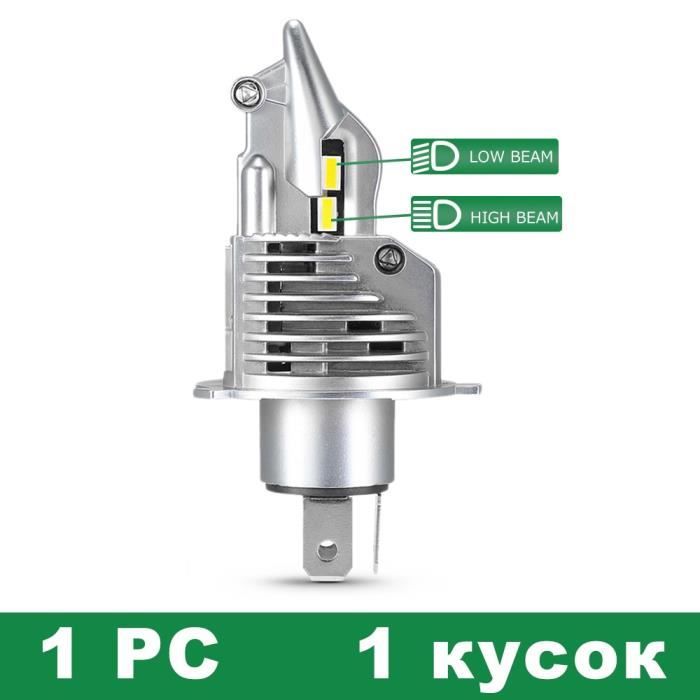 Ampoule de phare de moto H4 LED K 6500, feux de route et feux de croisement H4 lumière LED, lampe de remplac H4-ONE LAMP -WM1710