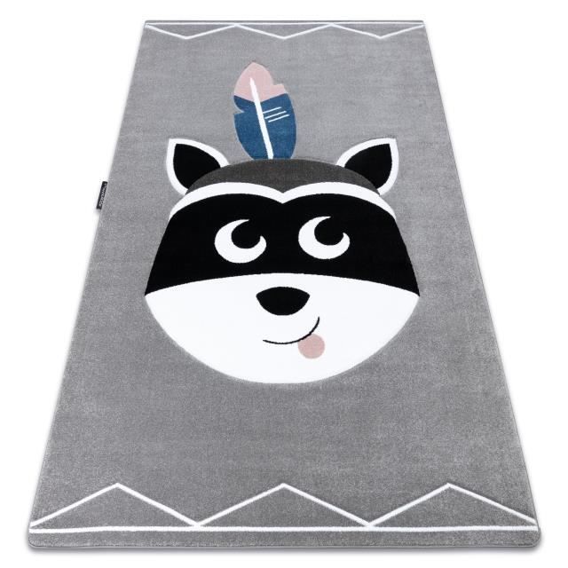 Tapis PETIT RACCOON MUKKI RATON LAVEUR gris - 180x270 cm