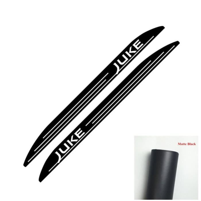 Matte black -Bandes de course des deux côtés pour Nissan JUKE NISMO, autocollants de jupe de porte de voiture, style sportif, décora