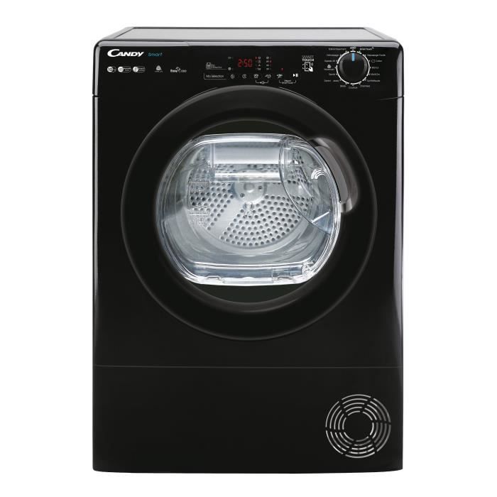 Sèche-linge pompe à chaleur CANDY CSEH10A2DBEBX-47 Smart - 10 kg - Classe A++ - Connecté - Noir