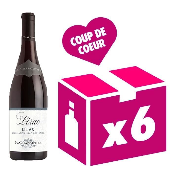 Lirac vin rouge 6x75cl Chapoutier