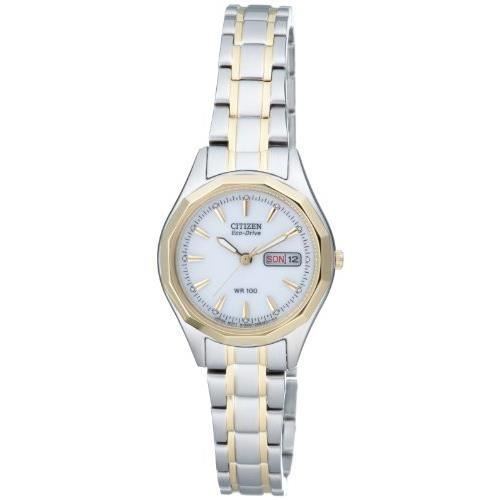 Citizen - EW3144-51AE - Montre Femme - Quartz - Analogique - Solaire - Bracelet Acier Inoxydable multicolore EW3144-51AE