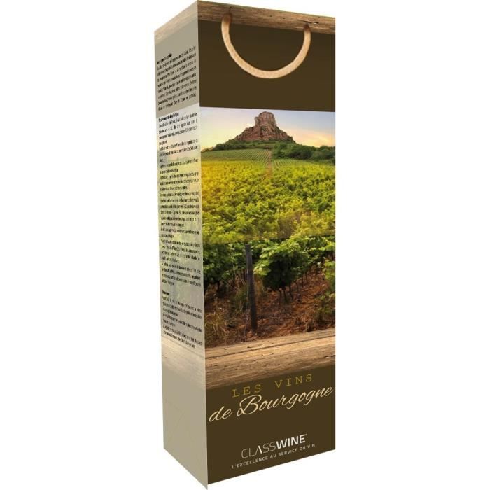CLASSWINE Pochette pour 1 bouteille vin de Bourgogne Vigne
