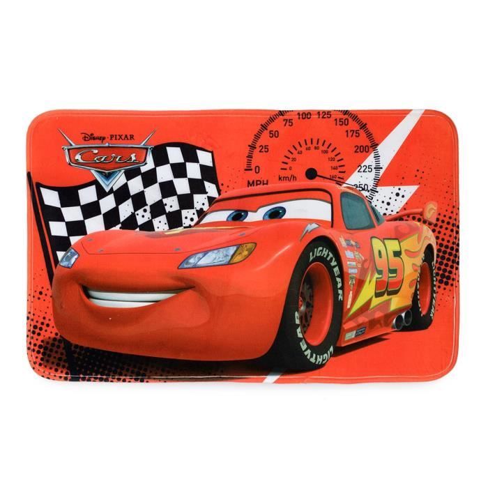 TAPIS DE SOL ENFANT DISNEY CARS ROUGE 50 X 80 CM