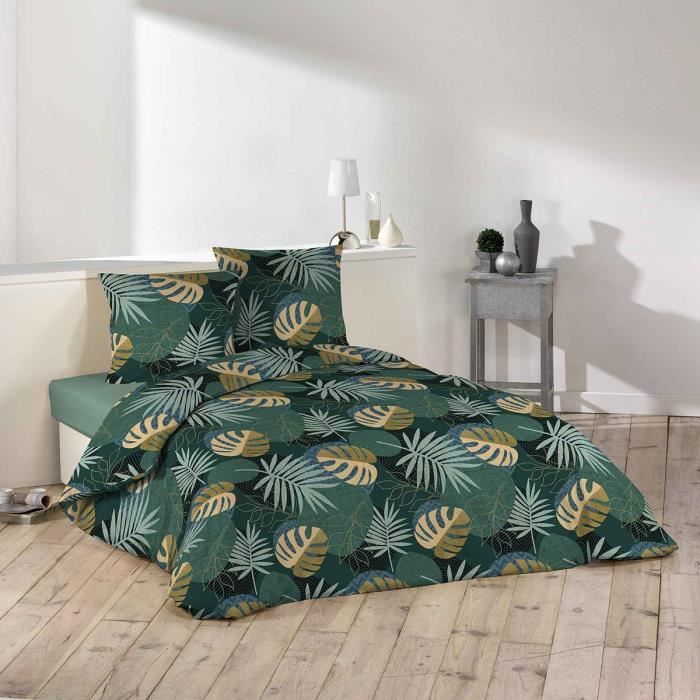 Housse de couette 240x260 + 2 taies Gala microfibre Vert