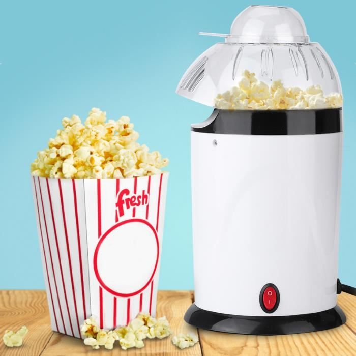 Mini Souffleur Automatique Popcorn Popper Faire Électrique 220-240V EU Blanc-TIP