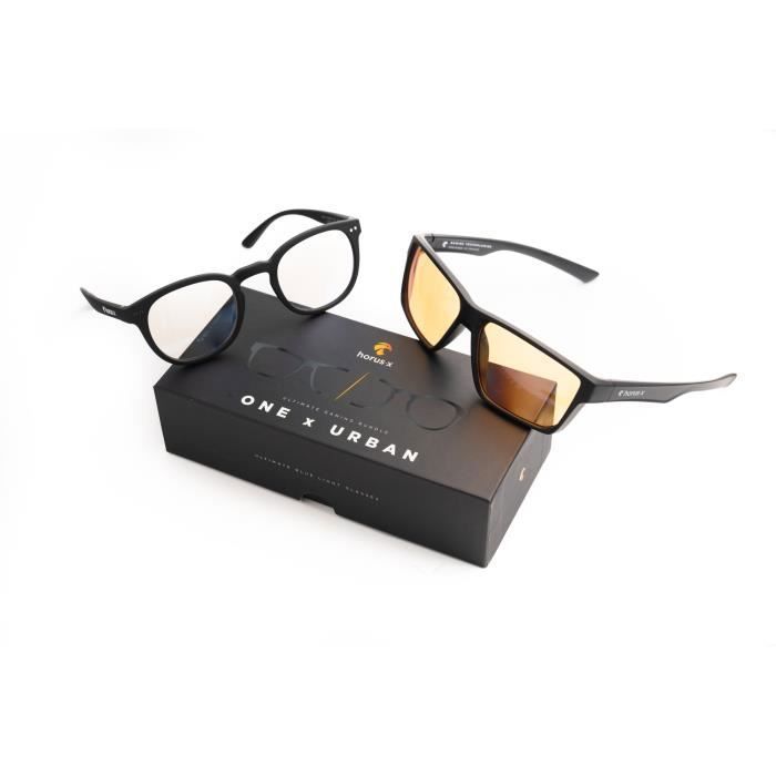 Horus X • Lunettes Anti lumière Bleue Gaming & Bureau • Lunettes Repos Filtre Protection [50-86%] • Jeux Vidéos Console Ordinateur