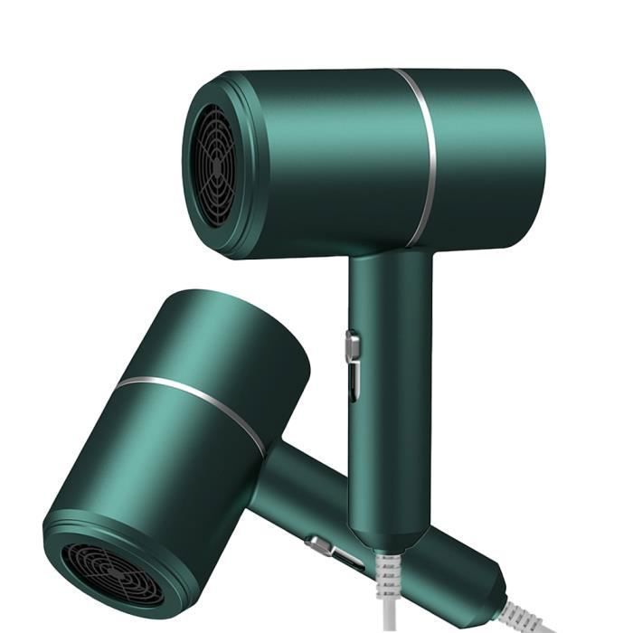 Sèche-Cheveux Professionnel Ionique 1200W pour un Séchage Rapide Avec Bouton de Chauffage-Refroidissement et Diffuseur,Vert