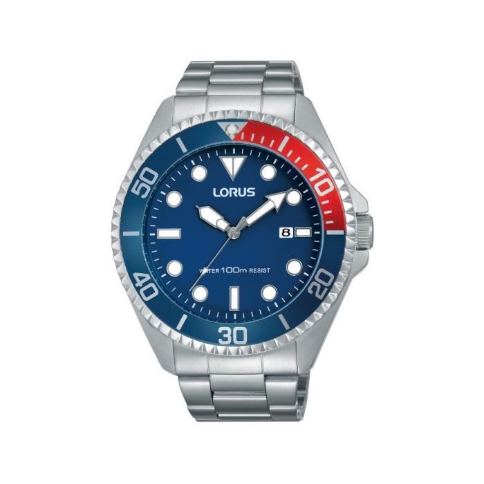 Montre Homme LORUS modèle SPORT Argentée et Bleue - RH941GX9