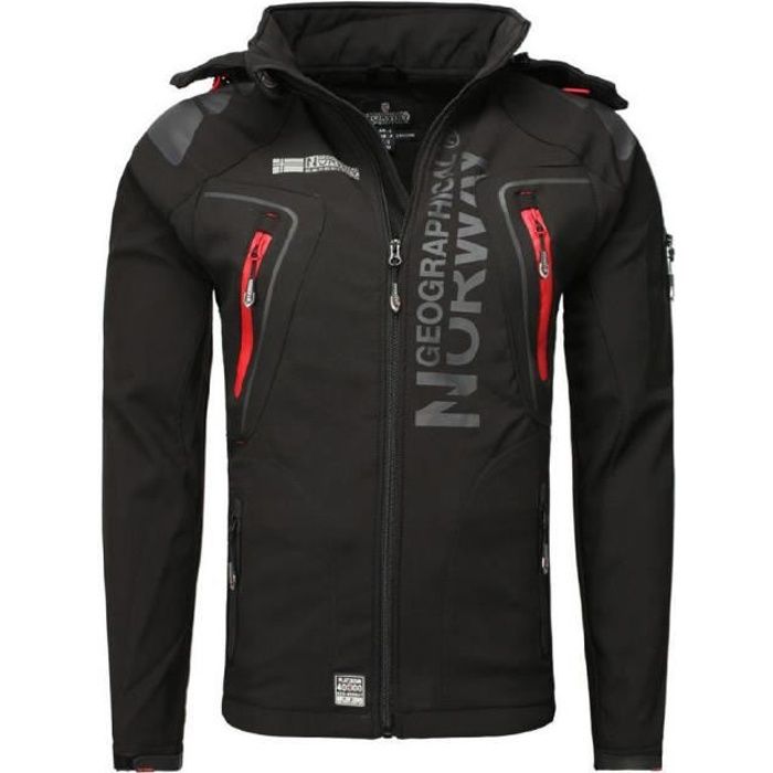 Veste Softshell Noire Homme Geographical Norway Techno