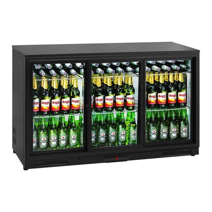 Frigo Boisson Mini Frigo Réfrigérateur Bouteilles Gastro Porte Vitrée 323L 2–10C