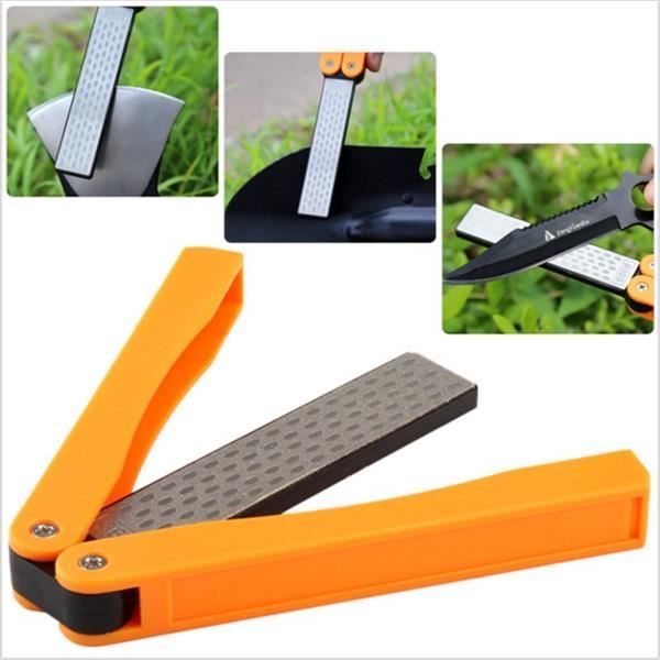 TEMPSA Pierre à Aiguiser Couteaux Aiguiseur Affûteur Double Face Pliable
