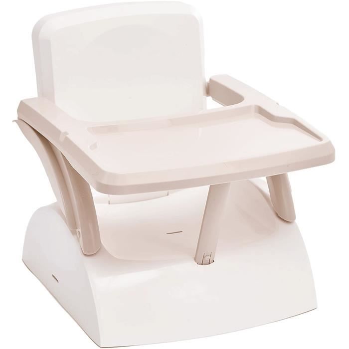 Rehausseur de chaise enfant 2 en 1 THERMOBABY YEEHOP - 6-18 mois - Harnais sécurité 3 points - Tablette amovible - Marron glacé