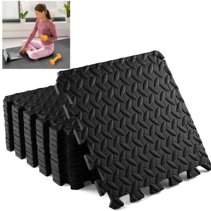 12 Dalles en Mousse 40x40 cm Sport Fitness Musculation Gym